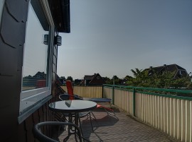Dat Fischerhus Balkon Dachgeschoss im Ferienhaus
